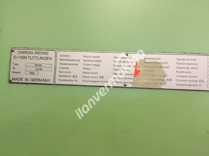 CHİRON CNC DİK İŞLEME