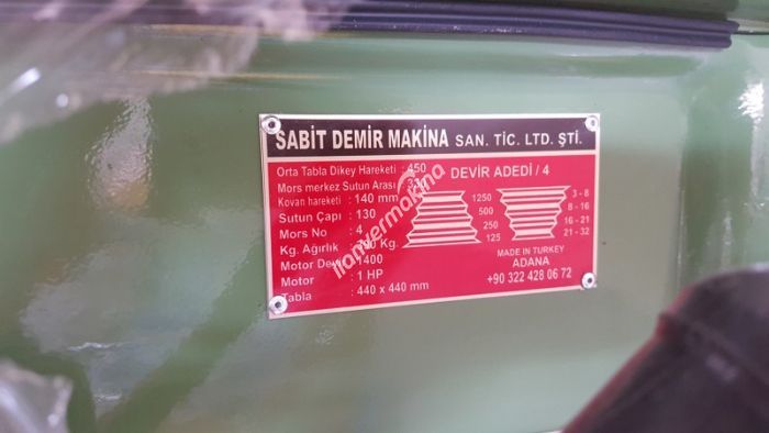 SEVİNDİK MARKA 32 LİK SÜTUNLU MATKAP ( SIFIR )