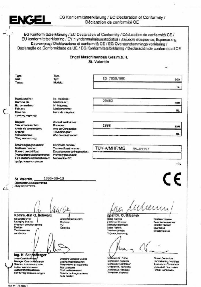 Engel 650 Ton Plastik Enjeksiyon Makinası