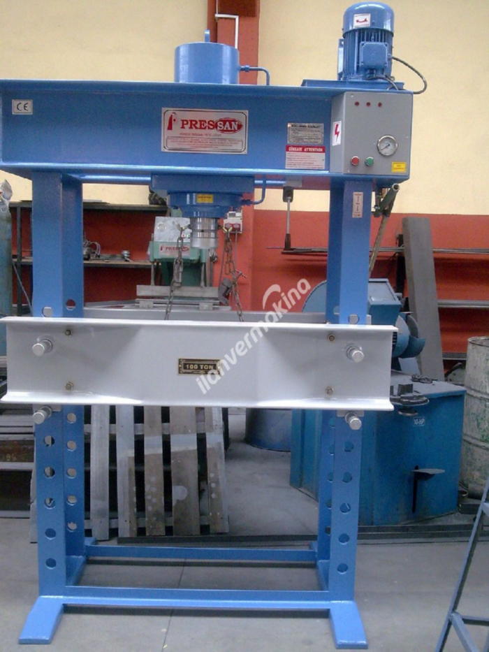 100 Ton Kollu Motorlu Gezer Kafalı Hidrolik Atölye Presi