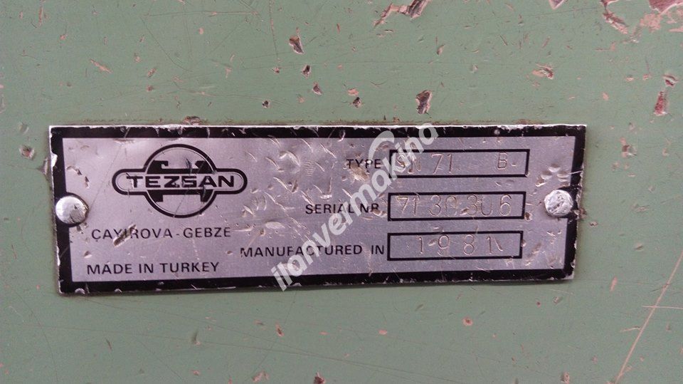 1981 MODEL TEZSAN SN 71 3 METRE ÜNİVERSAL TORNA 