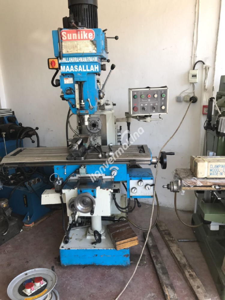 SUNLİKE 4 NUMARA GÖBEKTEN MİLLİ KALIPÇI FREZE TEZGAHI