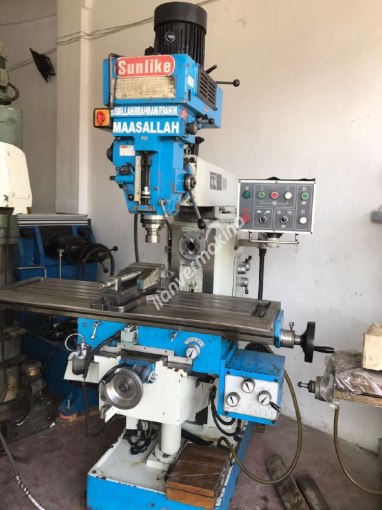 SUNLİKE 4 NUMARA GÖBEKTEN MİLLİ KALIPÇI FREZE TEZGAHI