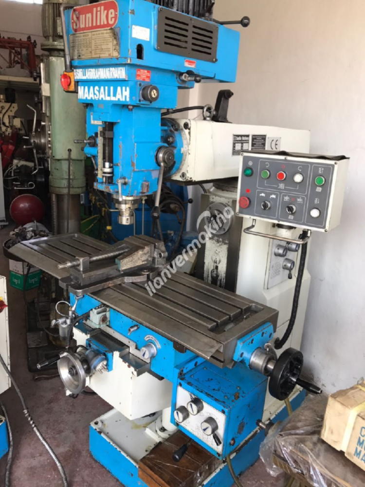 SUNLİKE 4 NUMARA GÖBEKTEN MİLLİ KALIPÇI FREZE TEZGAHI