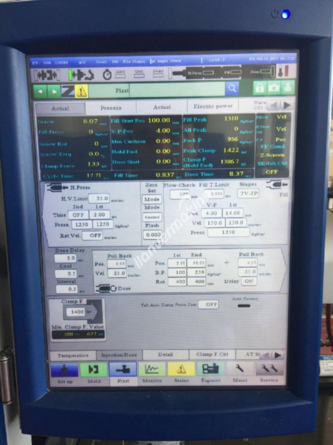 Full Elektrikli JSW 140 Ton Plastik Enjeksiyon Makinesi