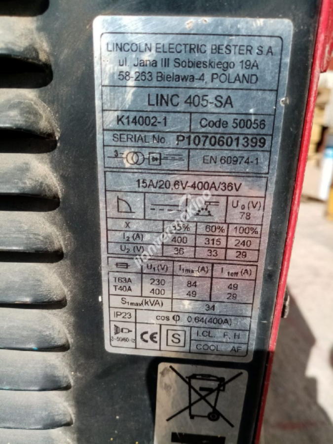 Lincoln Linc 405-SA Redresörlü Kaynak