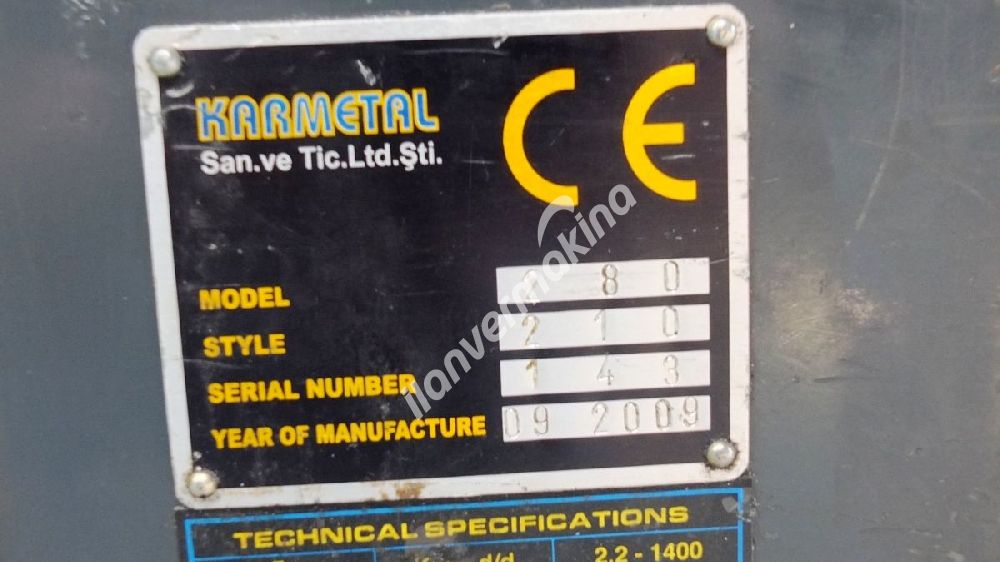 KARMETAL 280 OSA TAM OTOMATİK ŞERİT TESTERE