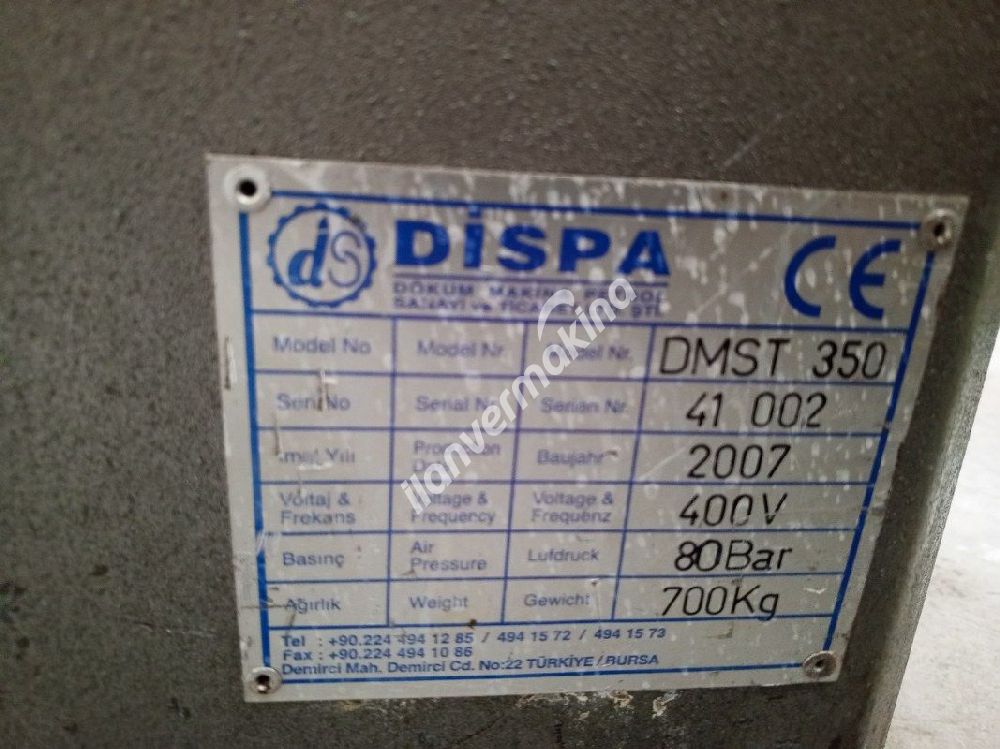 DMST 350mm Dispa 2007 Model Tam Otomatik Şerit Testere