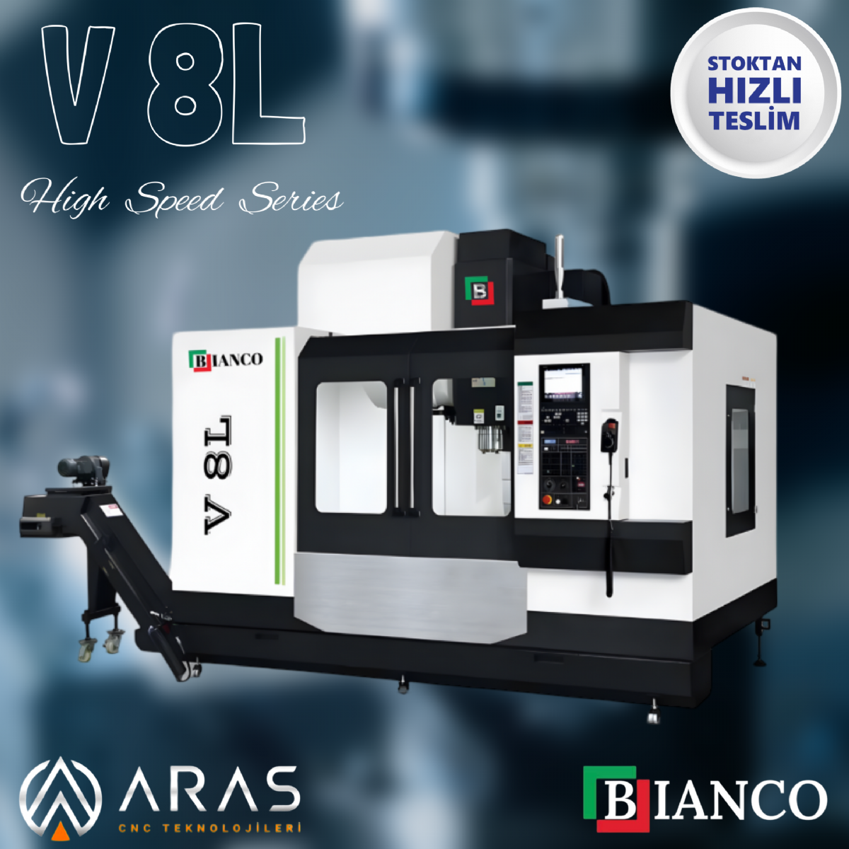 BIANCO CNC DİK İŞLEME MERKEZİ V8L 