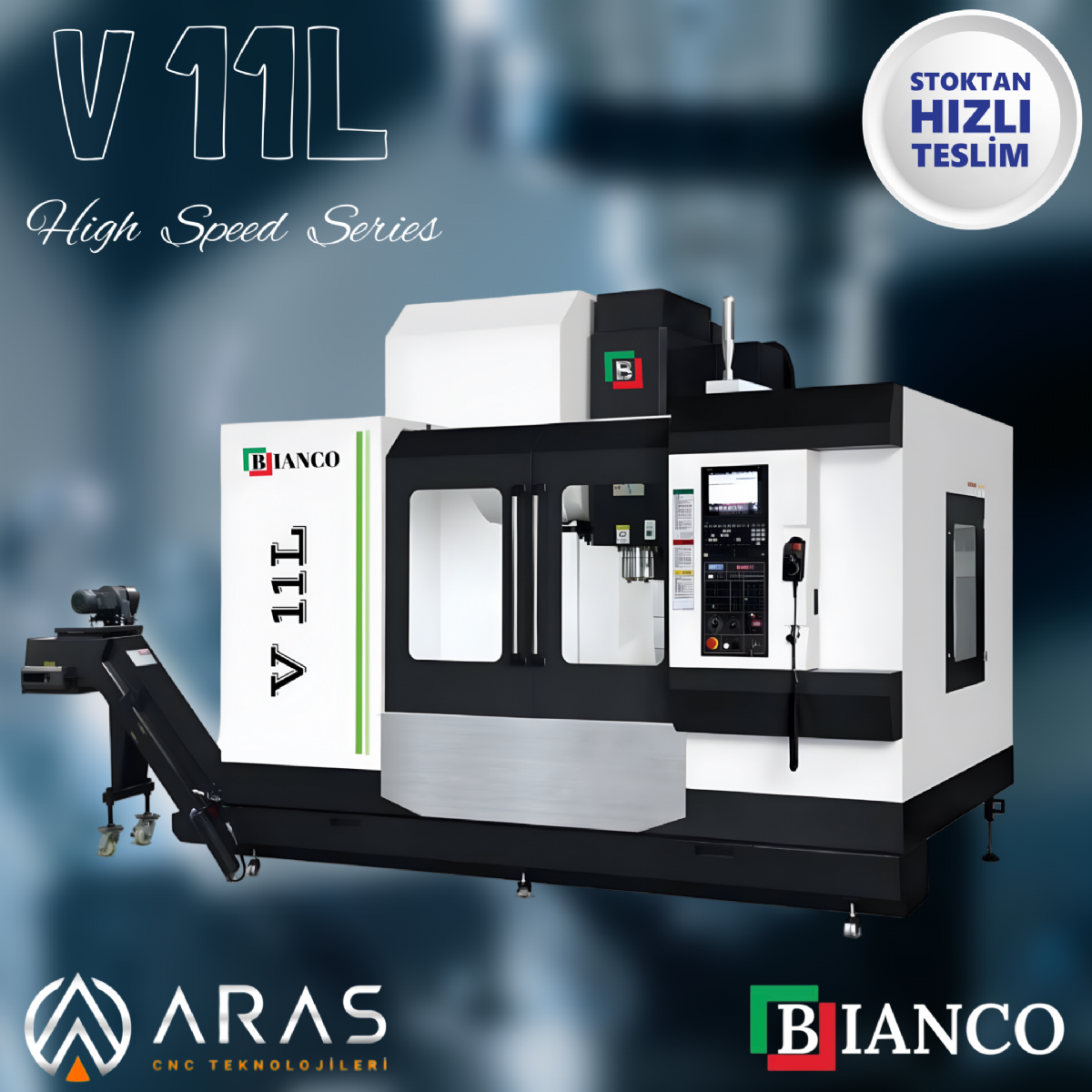 BIANCO V11L Cnc Dik İşleme Merkezi STOK Teslim 