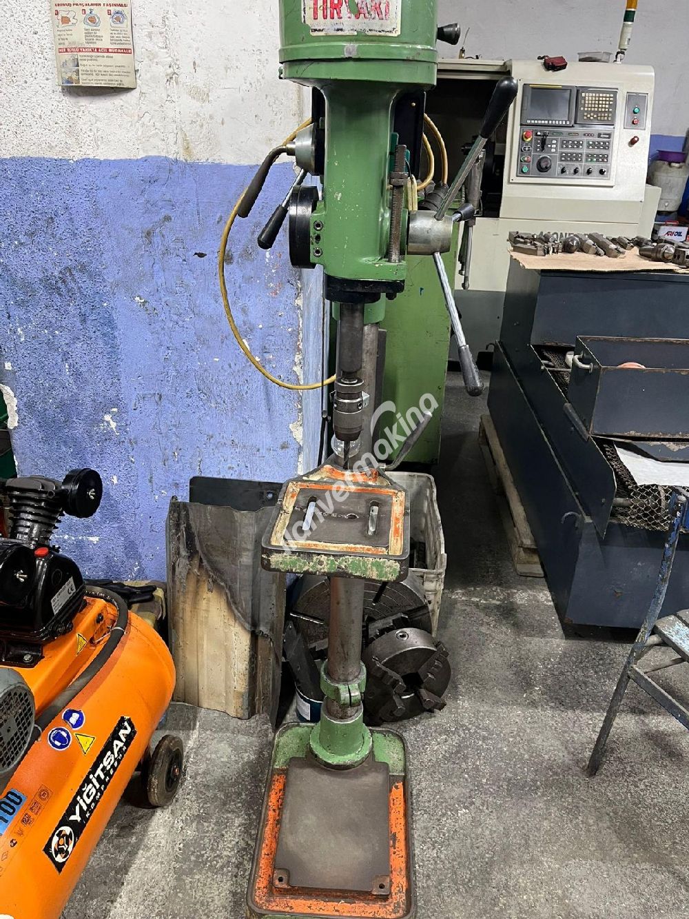 16lık Tiryaki Sütunlu Kayışlı Matkap Çok Temiz