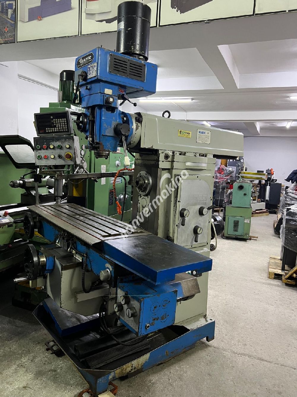 Hunter XL6336 - 6 Numara Göbekten Milli Kalıpçı Freze Dijitalli