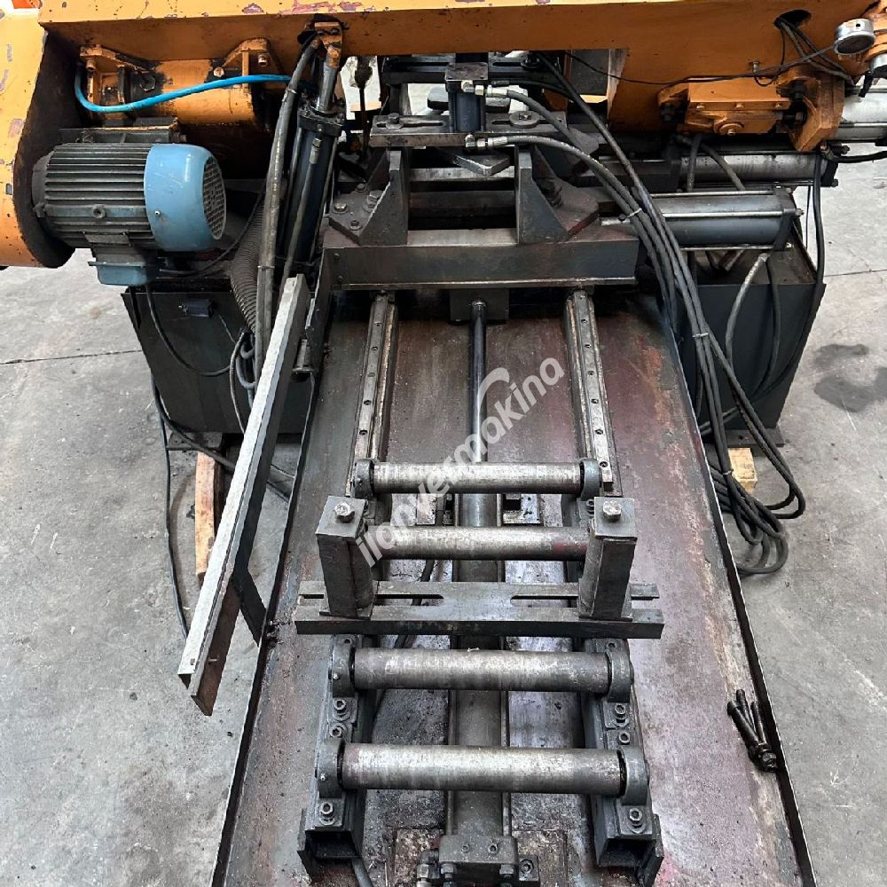 280 LİK TAM OTOMATİK ÇİFT MENGENE HİDROLİK ÜST BASKILI TOPLU KESİM MAFSALLI ŞERİT TESTERE