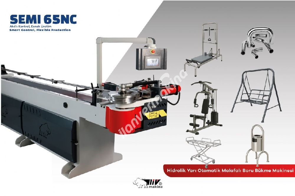 65 Nc Hidrolik Yarı Otomatik Malafalı Boru Bükme Makinesi - SEMI 65 NC