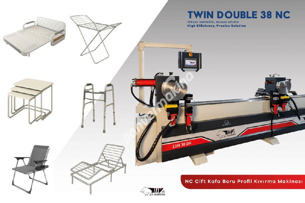 CNC Çift Kafa Boru Profil Kıvırma Makinası (TWIN Double 38 CNC)