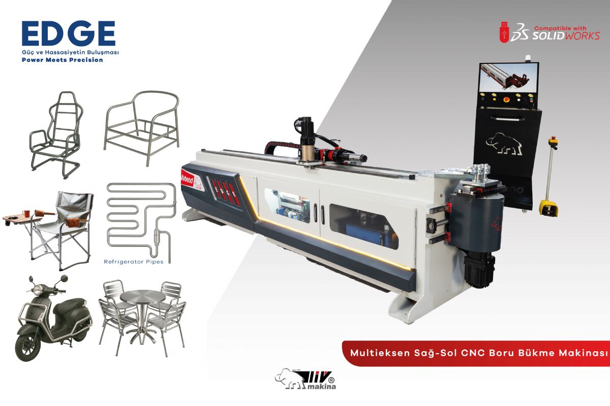 Multieksen Sağ-Sol CNC Boru Bükme Makinası EDGE