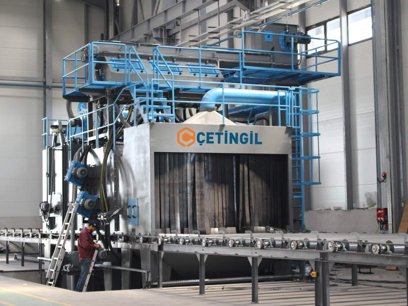 Rulo Konveyörlü Sac ve Profil Kumlama Makinesi