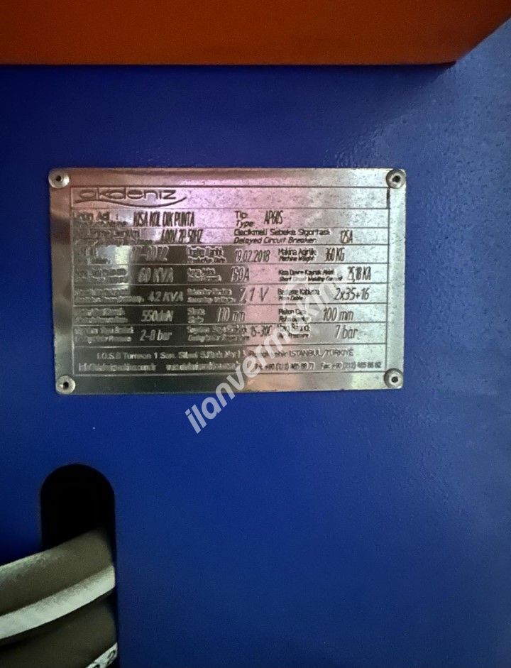 satılık 60 kwa kısa kol dik punta kaynağı