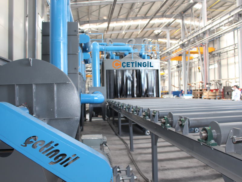 Rulo Konveyörlü Sac ve Profil Kumlama Makinesi