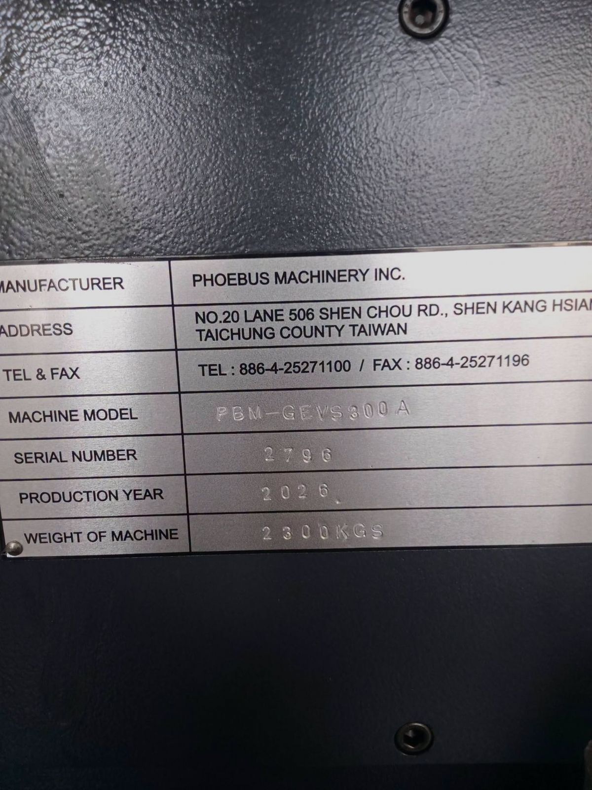 Phoebus Pbm Gevs300A Kalıpçı Freze