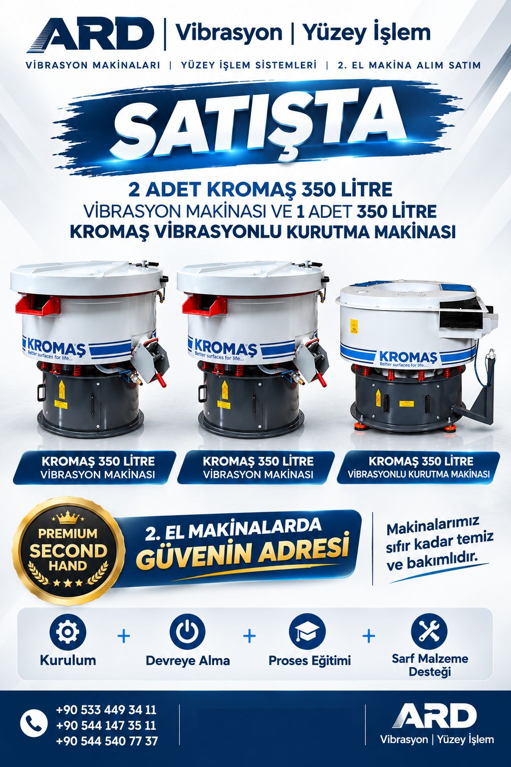 Vibrasyon Çapak Alma Makinası Kromaş
