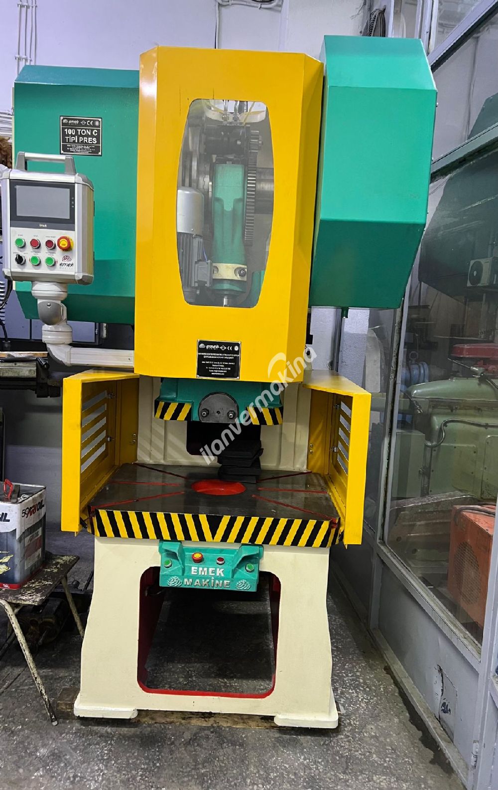 SIFIR - 100 Ton Hava Kavramalı Eksantrik Pres Otomatik Strok ve Koç Ayarlı