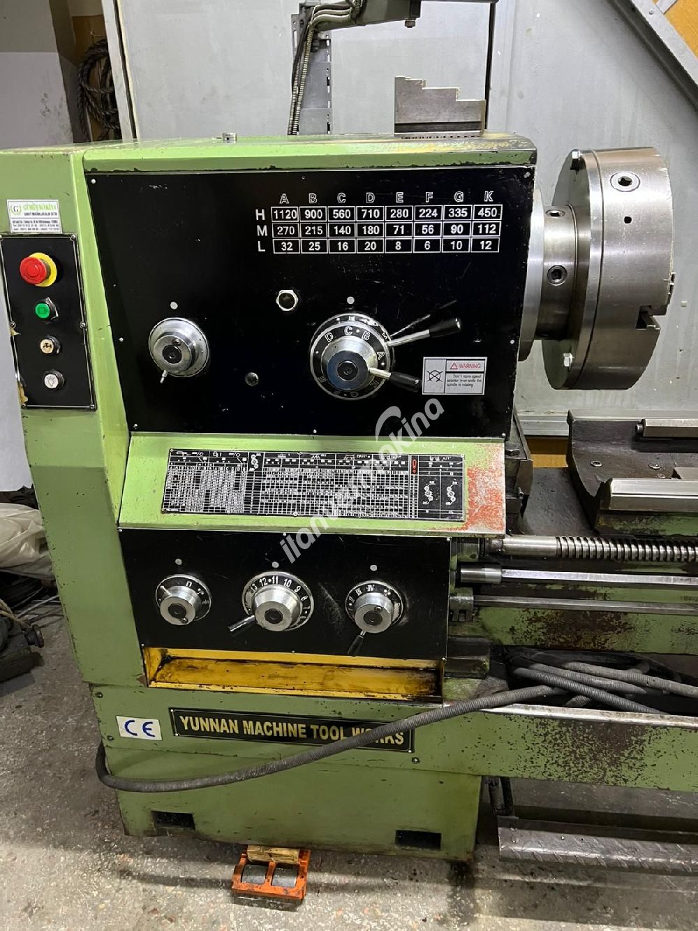 Yunnan CY6266L -  660 Çap 2 Metre Torna Tezgahı