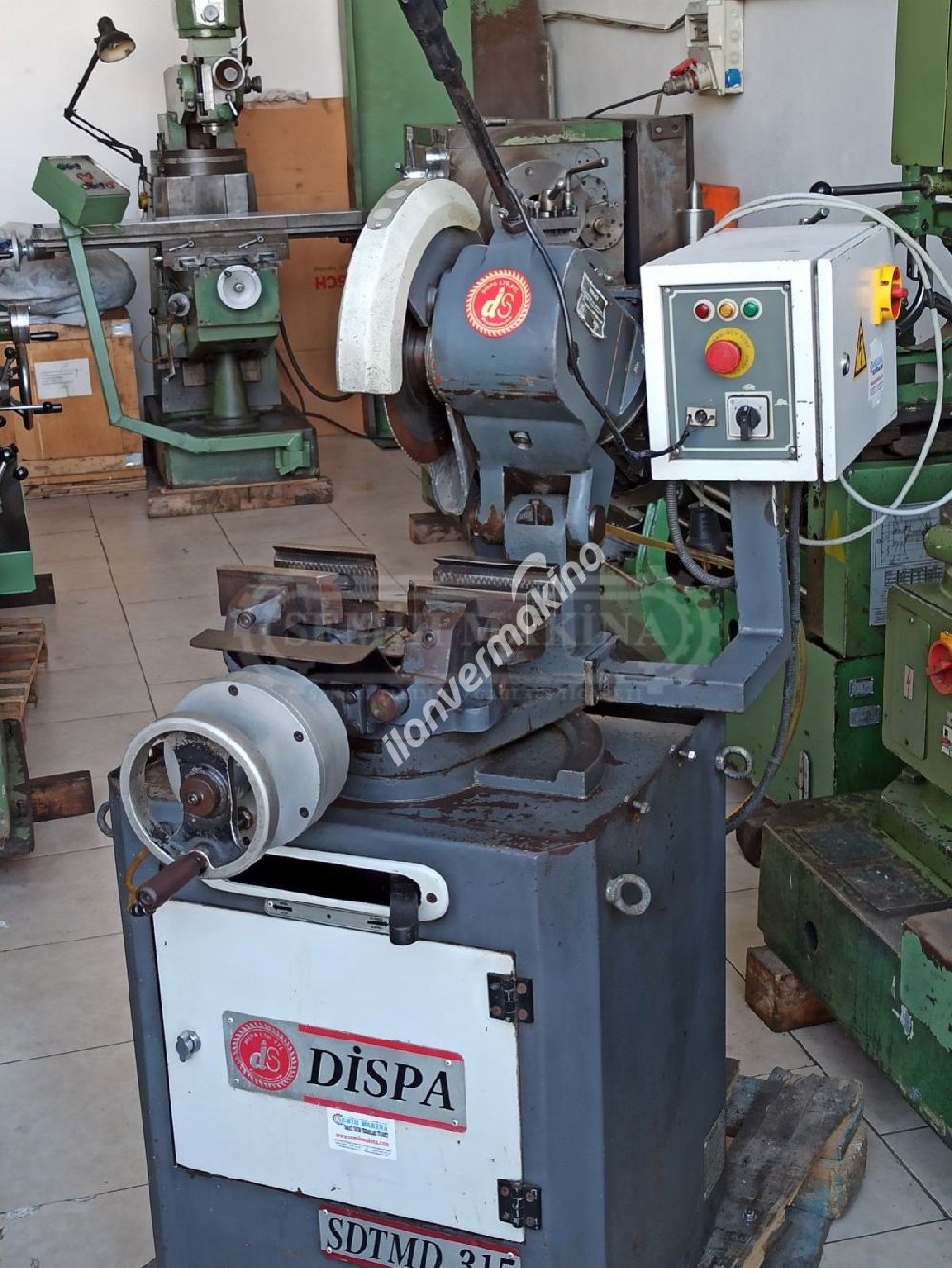 315 lik Dispa Açılı Çift Mengene Çapaksız Sulu Kesim Daire Testere