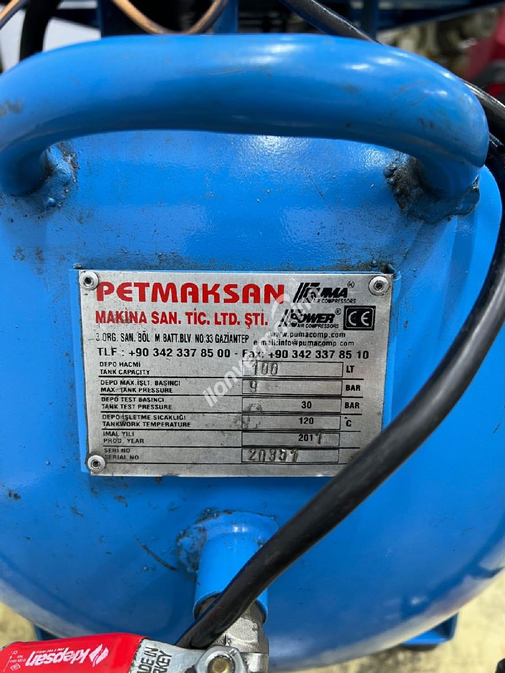 Puma Kompresör 100 Litre Sessiz Monofaze Çok Temiz