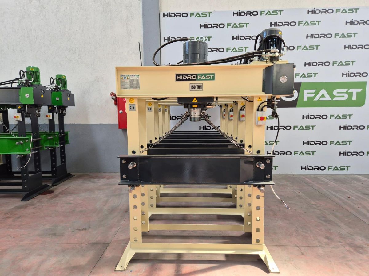 HİDROFAST 150 TON KOLLU MOTORLU GEZER HİDROLİK ATÖLYE PRESi 