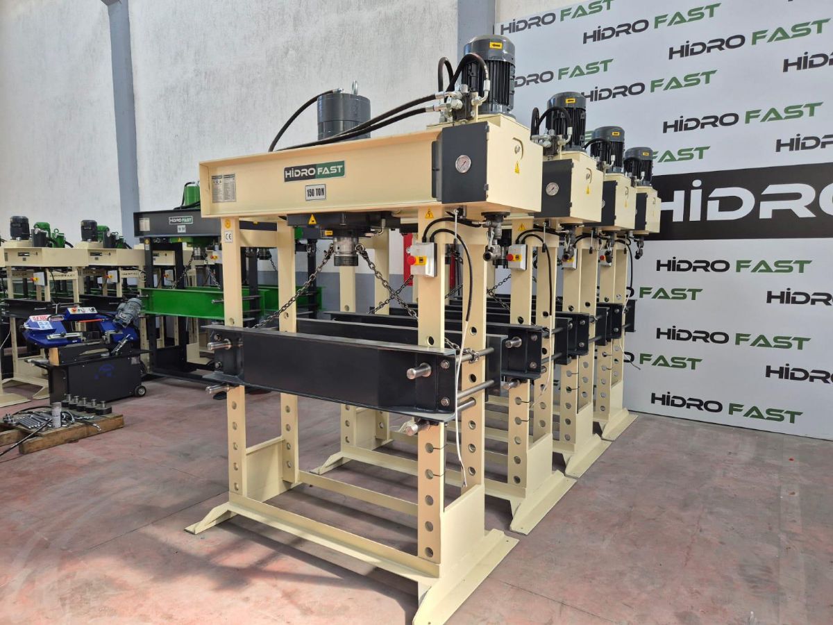 HİDROFAST 150 TON KOLLU MOTORLU GEZER HİDROLİK ATÖLYE PRESi