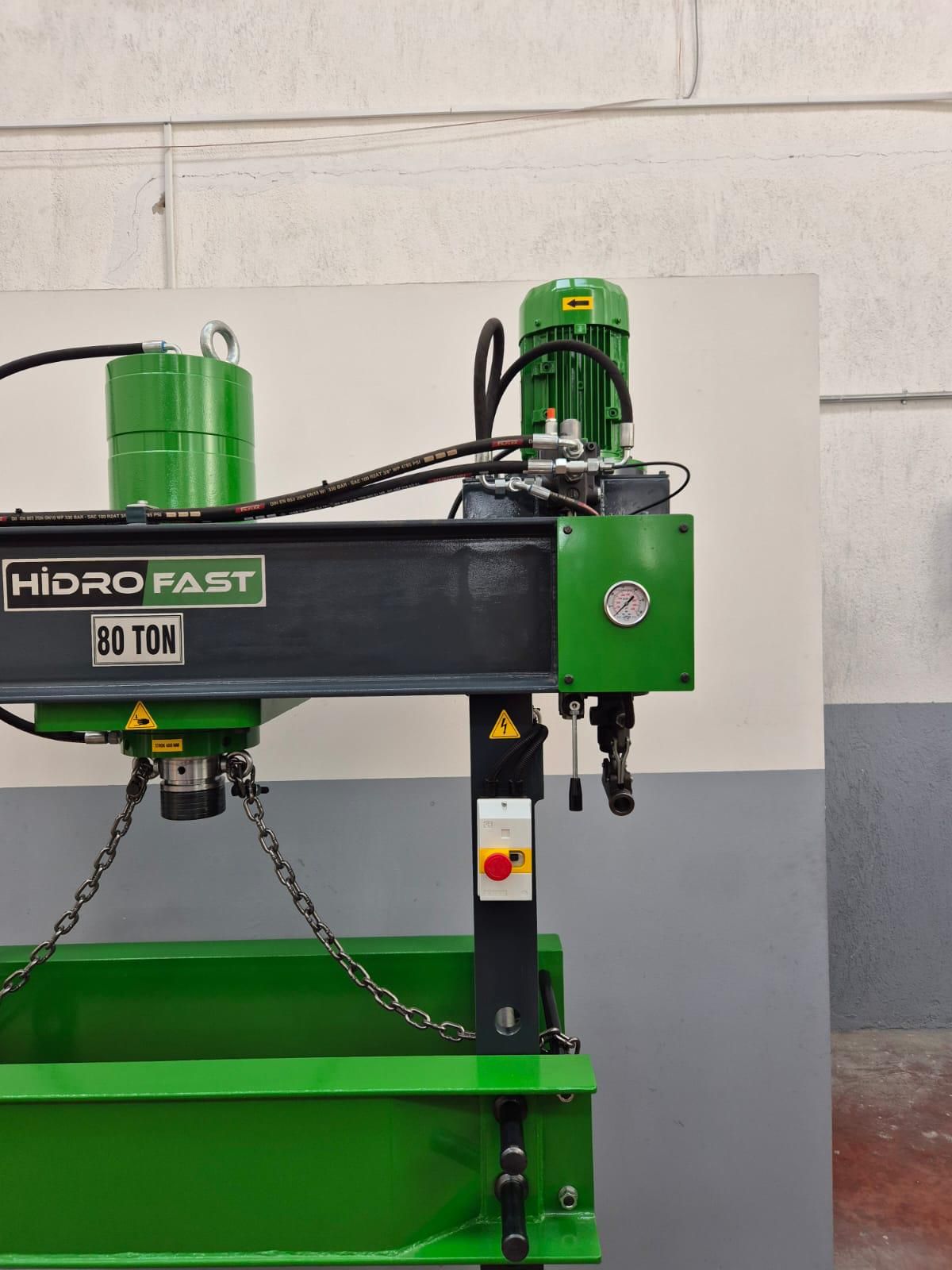 HİDROFAST 80 TON KOLLU MOTORLU GEZER HİDROLİK ATÖLYE PRESİ