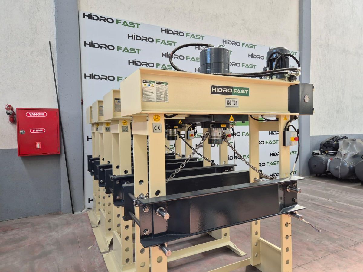 HİDROFAST 150 TON KOLLU MOTORLU GEZER HİDROLİK ATÖLYE PRESi