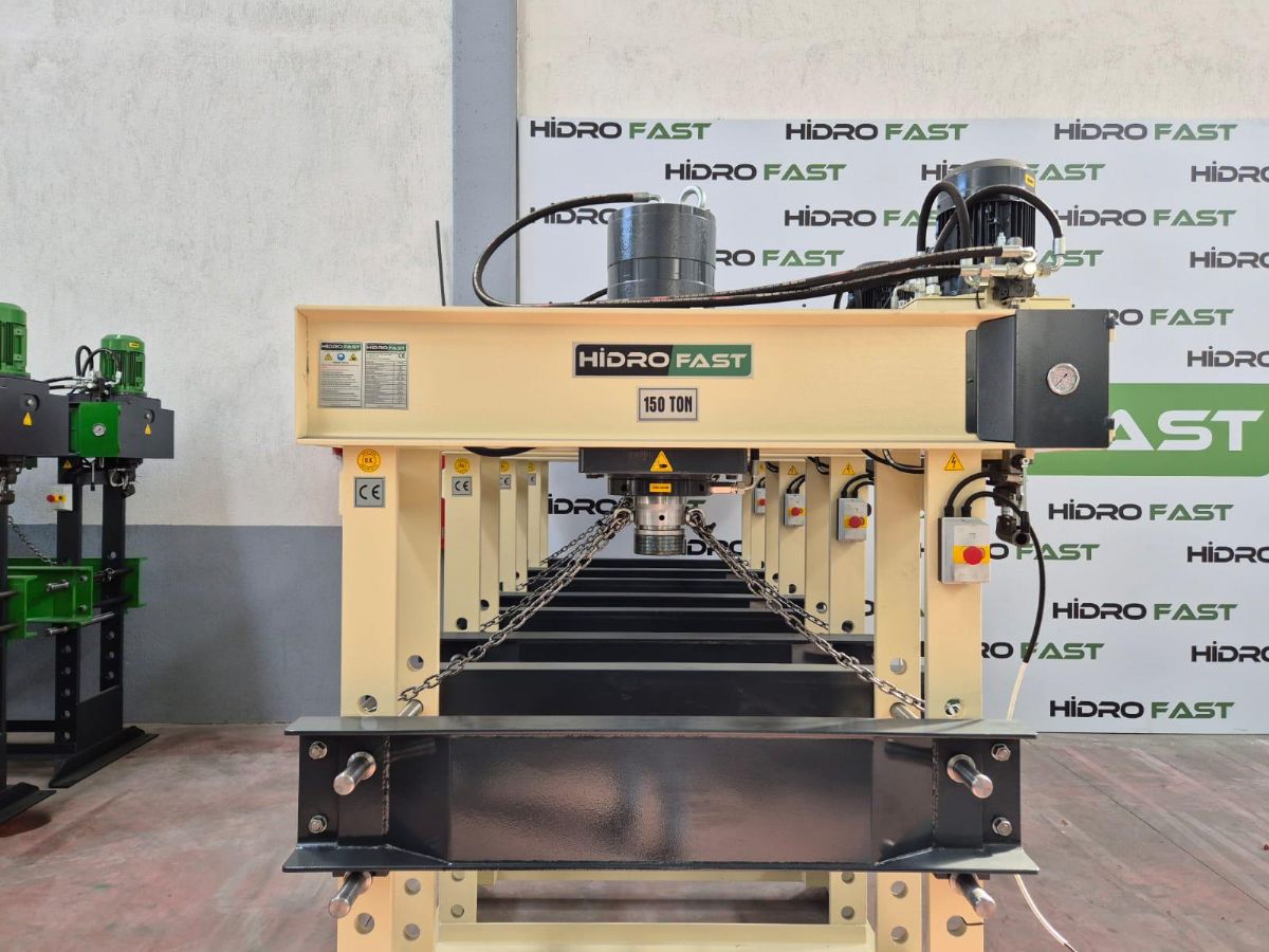 HİDROFAST 150 TON KOLLU MOTORLU GEZER HİDROLİK ATÖLYE PRESi
