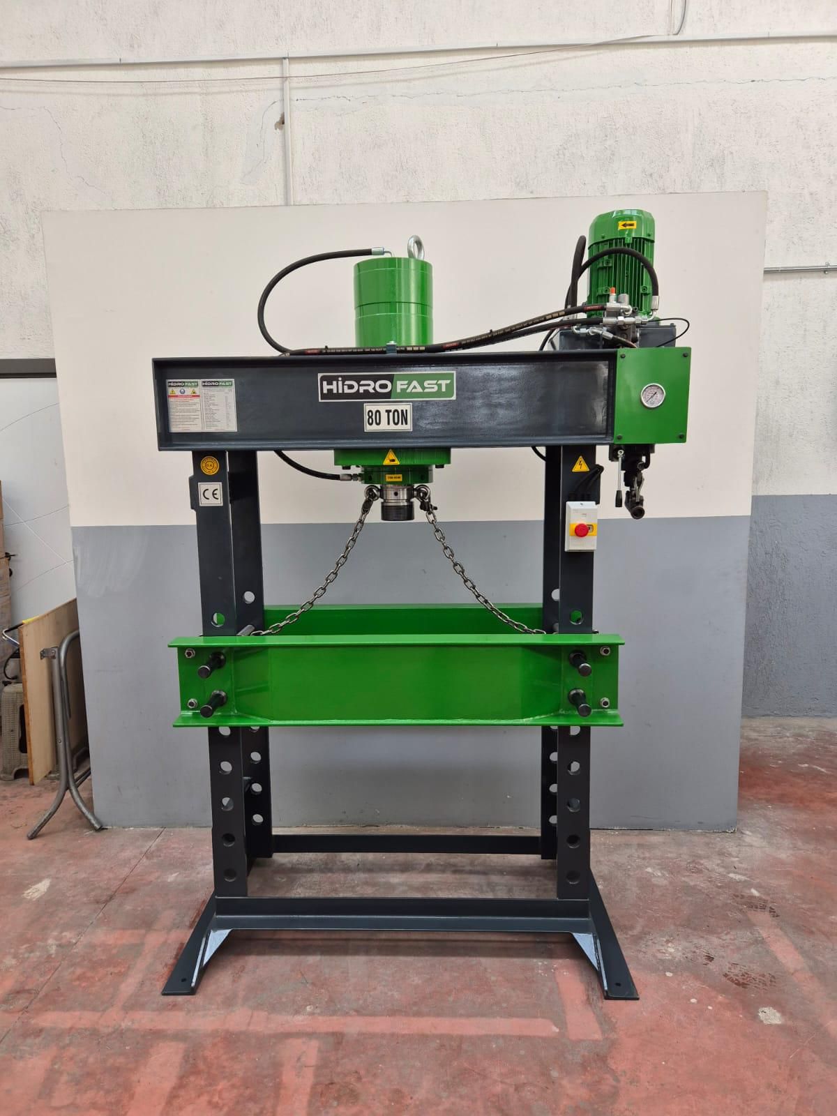 HİDROFAST 80 TON KOLLU MOTORLU GEZER HİDROLİK ATÖLYE PRESİ