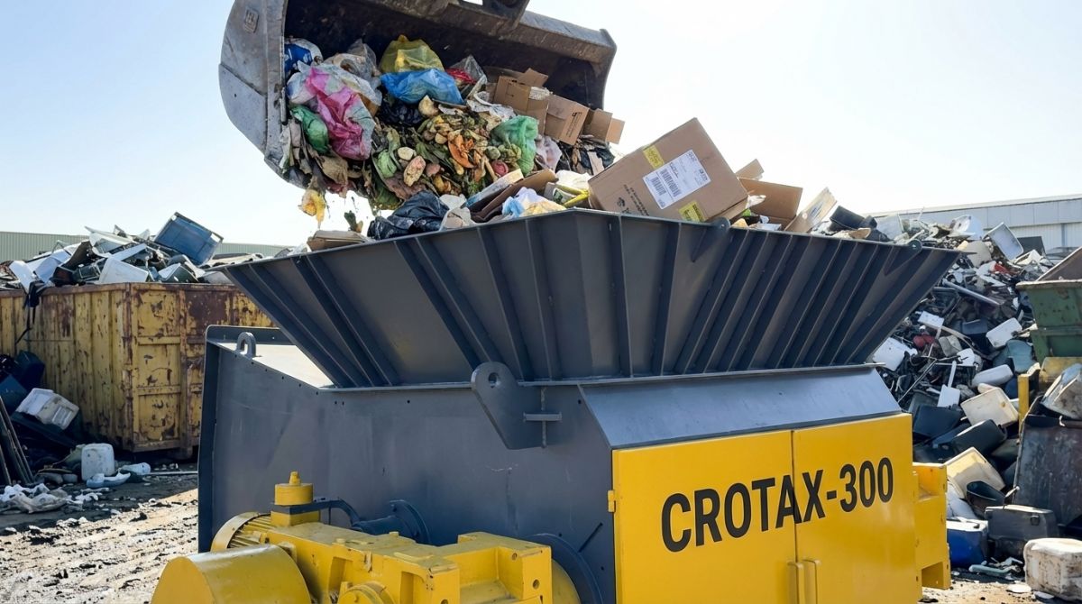 MT Makina CROTAX-300 Yüksek Kapasiteli Parçalama Makinesi - Ağır Hizmet Tipi Atık İşleme Sistemi