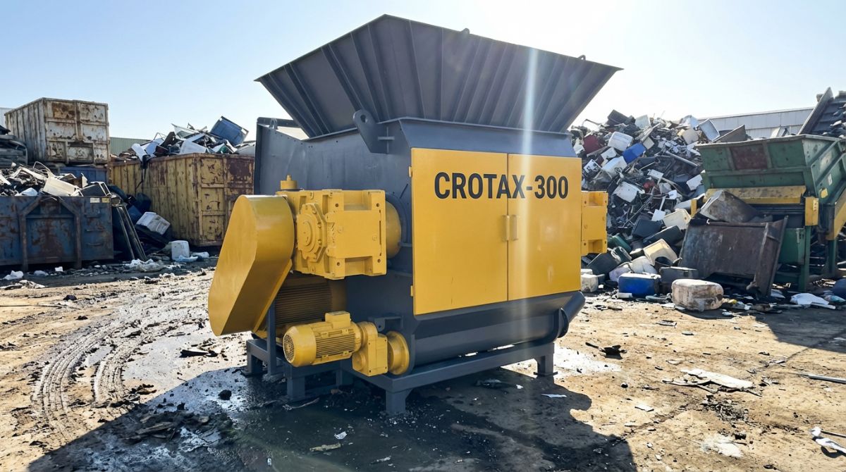 MT Makina CROTAX-300 Yüksek Kapasiteli Parçalama Makinesi - Ağır Hizmet Tipi Atık İşleme Sistemi