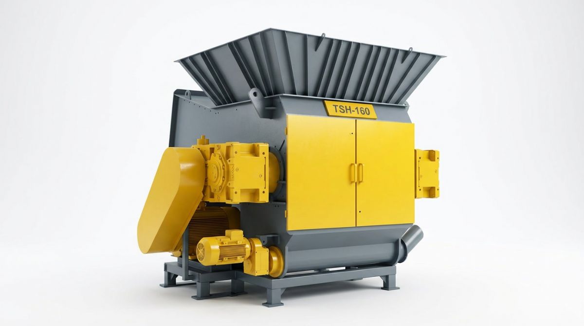 MT Makina CROTAX-160 Tek Şaftlı Parçalama Makinesi – Endüstriyel Atıklar İçin Güçlü Kırıcı Sistem