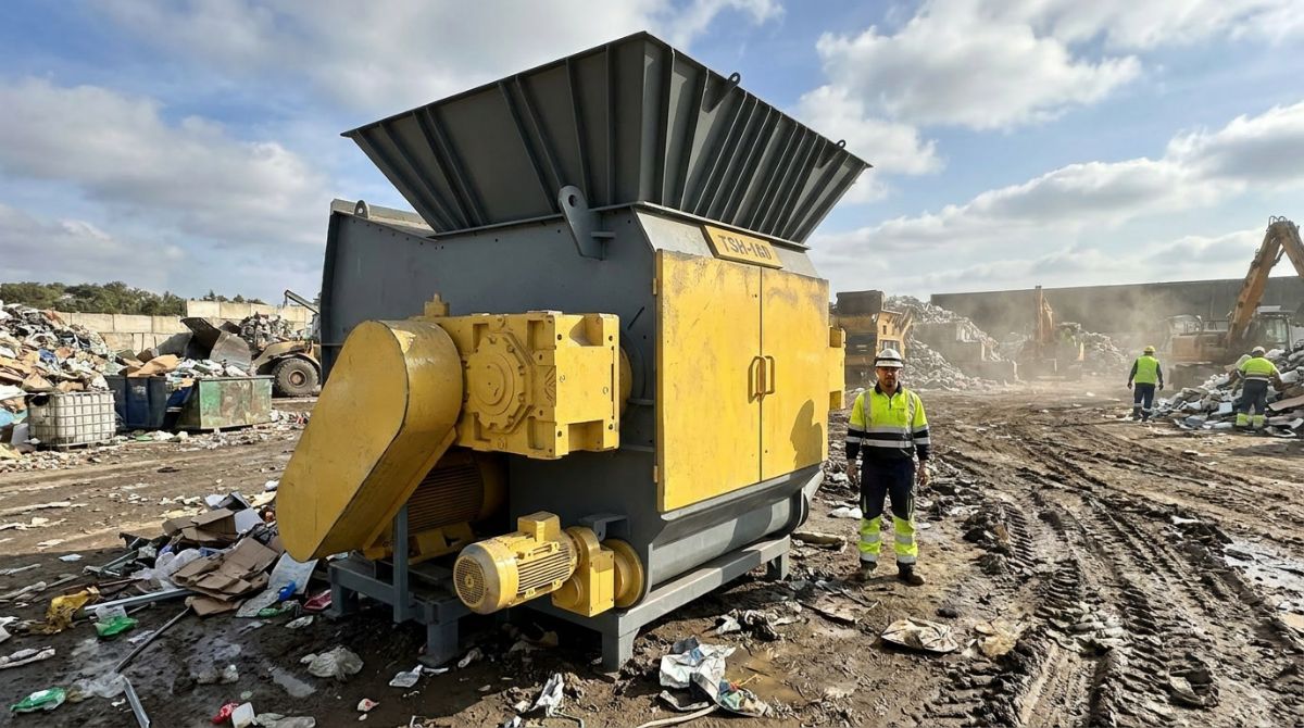 MT Makina CROTAX-160 Tek Şaftlı Parçalama Makinesi – Endüstriyel Atıklar İçin Güçlü Kırıcı Sistem