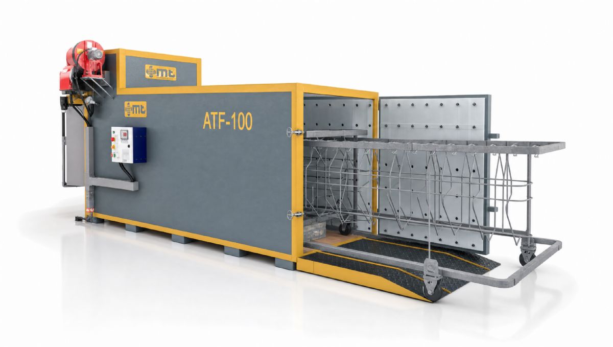 MT Makina ATF-100 Askı Temizleme Fırını – Endüstriyel Boya ve Kaplama Hatları İçin Verimli Çözüm