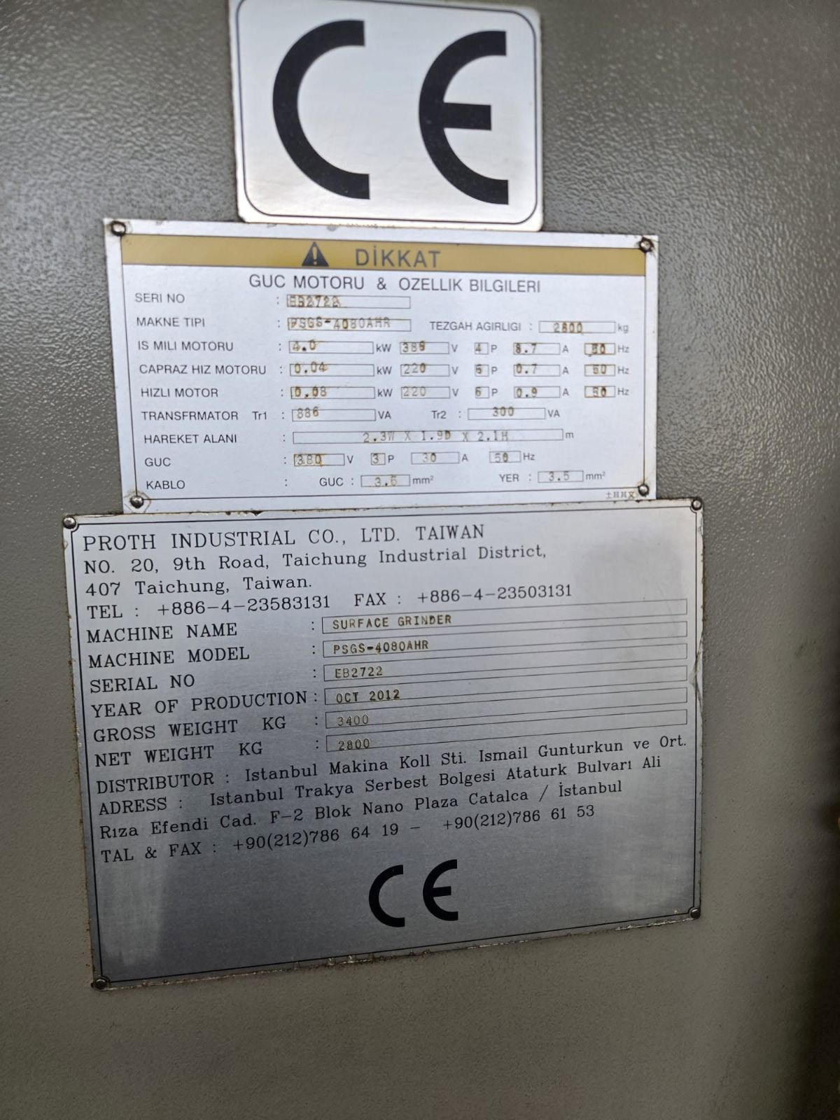 400x800 Cnc Satıh Taşlama